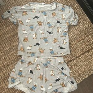 Old Navy bunny dog shirt tee pajama set